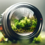 Bildnachweis view of the trees through a photographic lens. environment conce